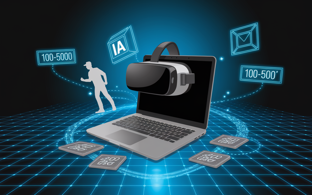 Visuel idée de projet tech IA digital ordinateur VR