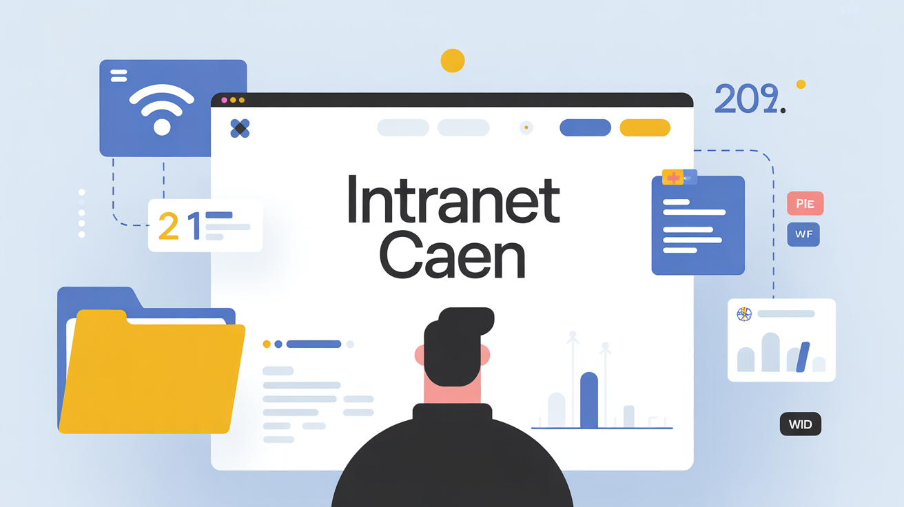 illustration page ordinateur Intranet Caen sécurisée