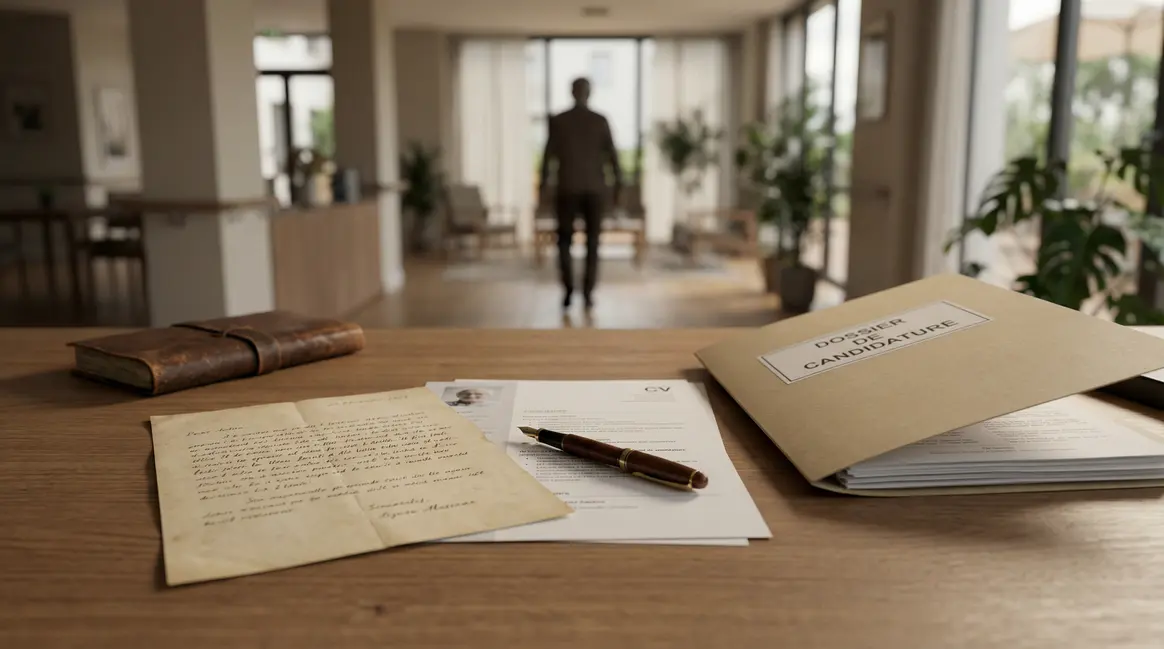 bureau organise avec lettre motivation ehpad manuscrite