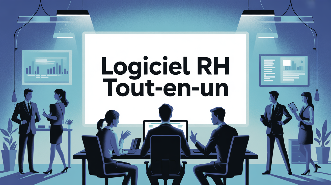 Logiciel RH tout-en-un scene bureau digital