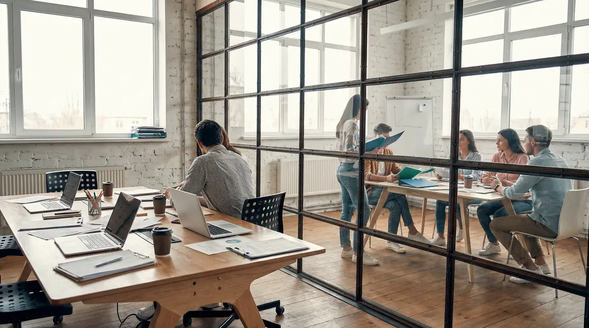 Deux espaces partagés et distincts, cohabitation entreprises