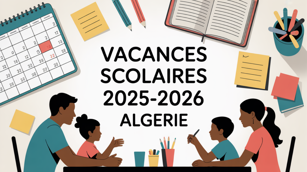 Vacances scolaires 2025 2026 Algérie calendrier planification famille