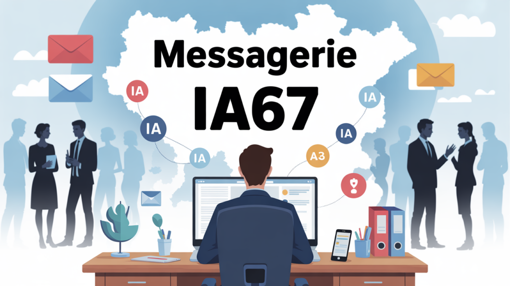 Illustration Messagerie IA67 Alsace symbole IA