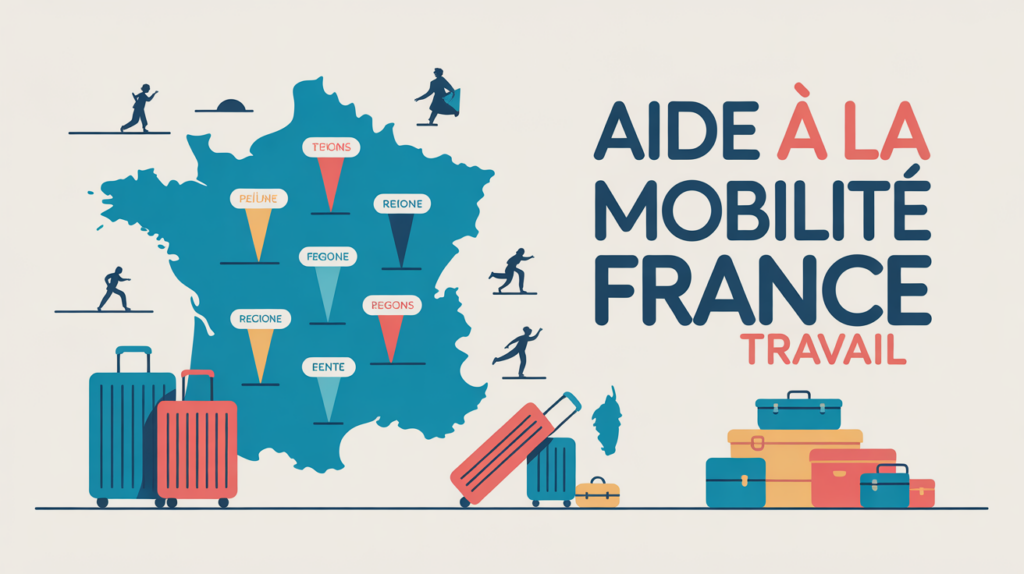 carte France stylisee fleches aide au demenagement par pole emploi