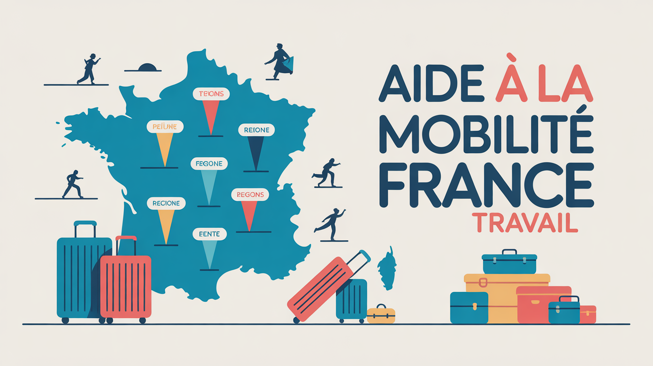 carte France stylisee fleches aide au demenagement par pole emploi