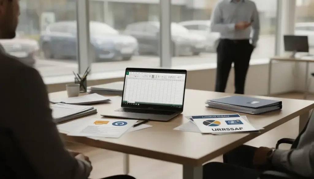 Bureau professionnel avantage en nature véhicule Excel URSSAF