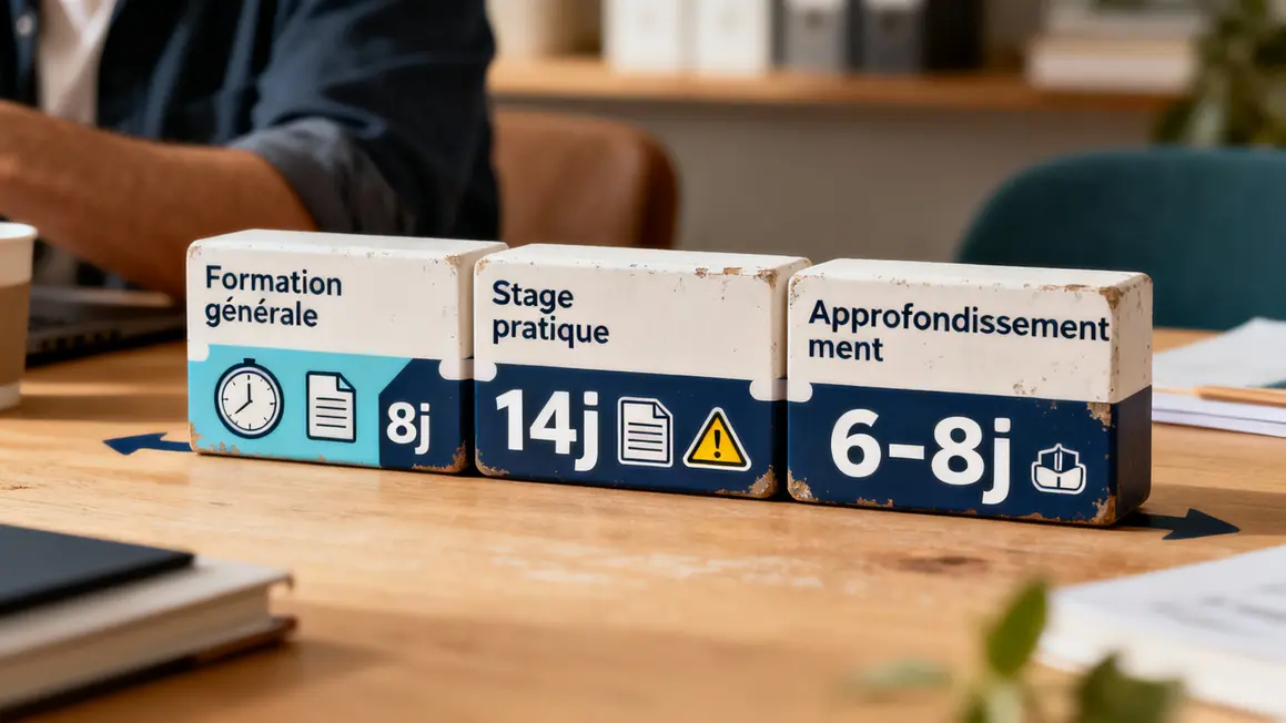 Timeline étapes BAFA formation pratique approfondissement