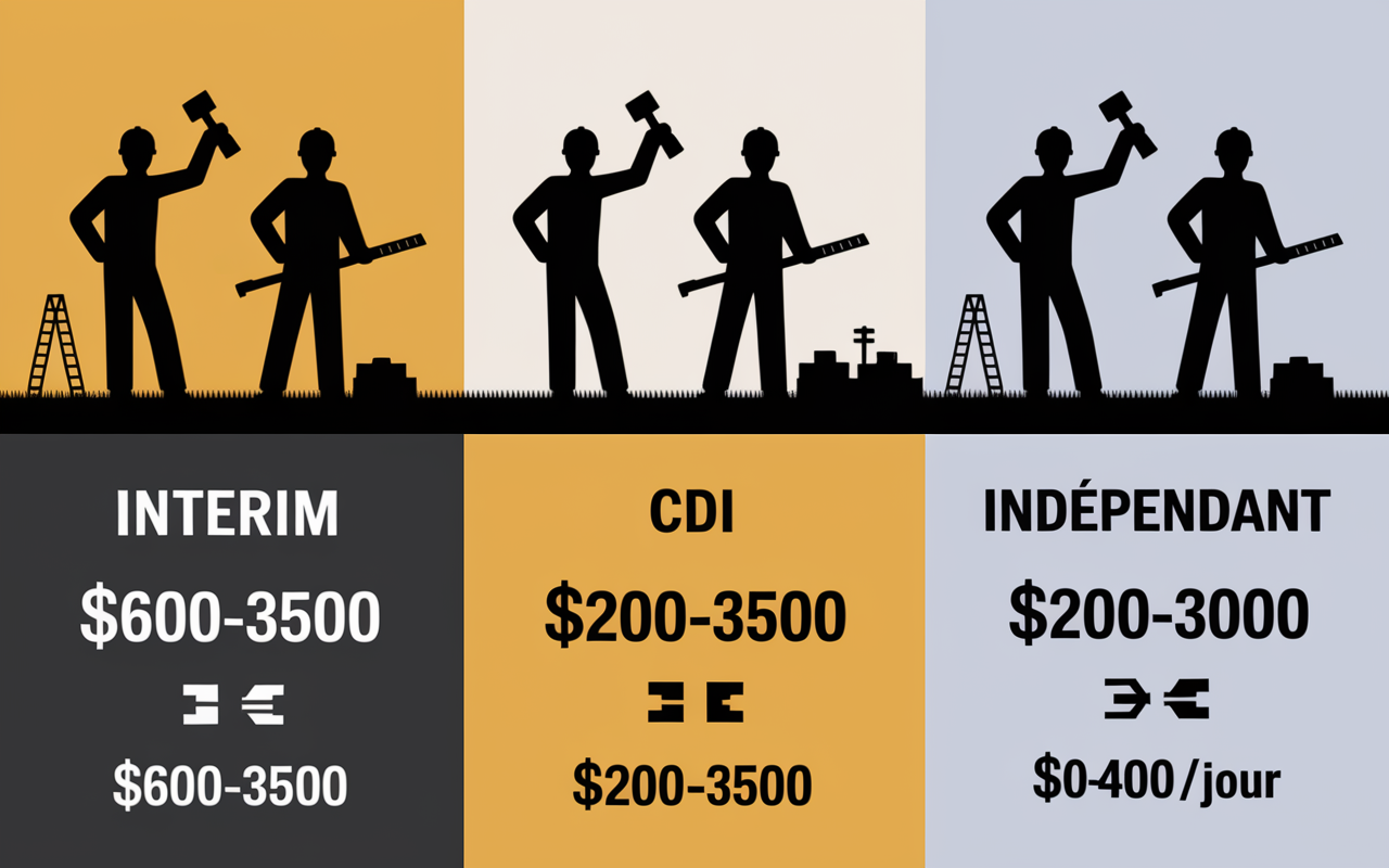 grutier salaire interim cdi independant comparaison