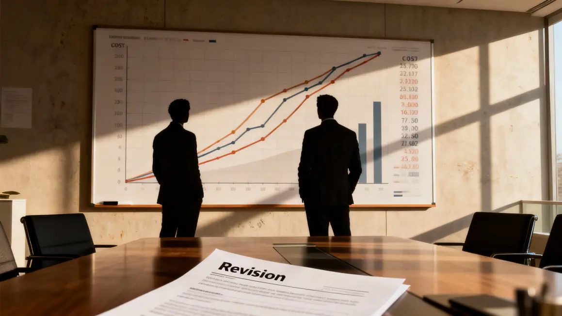 gestionnaires devant tableau revision de prix btp