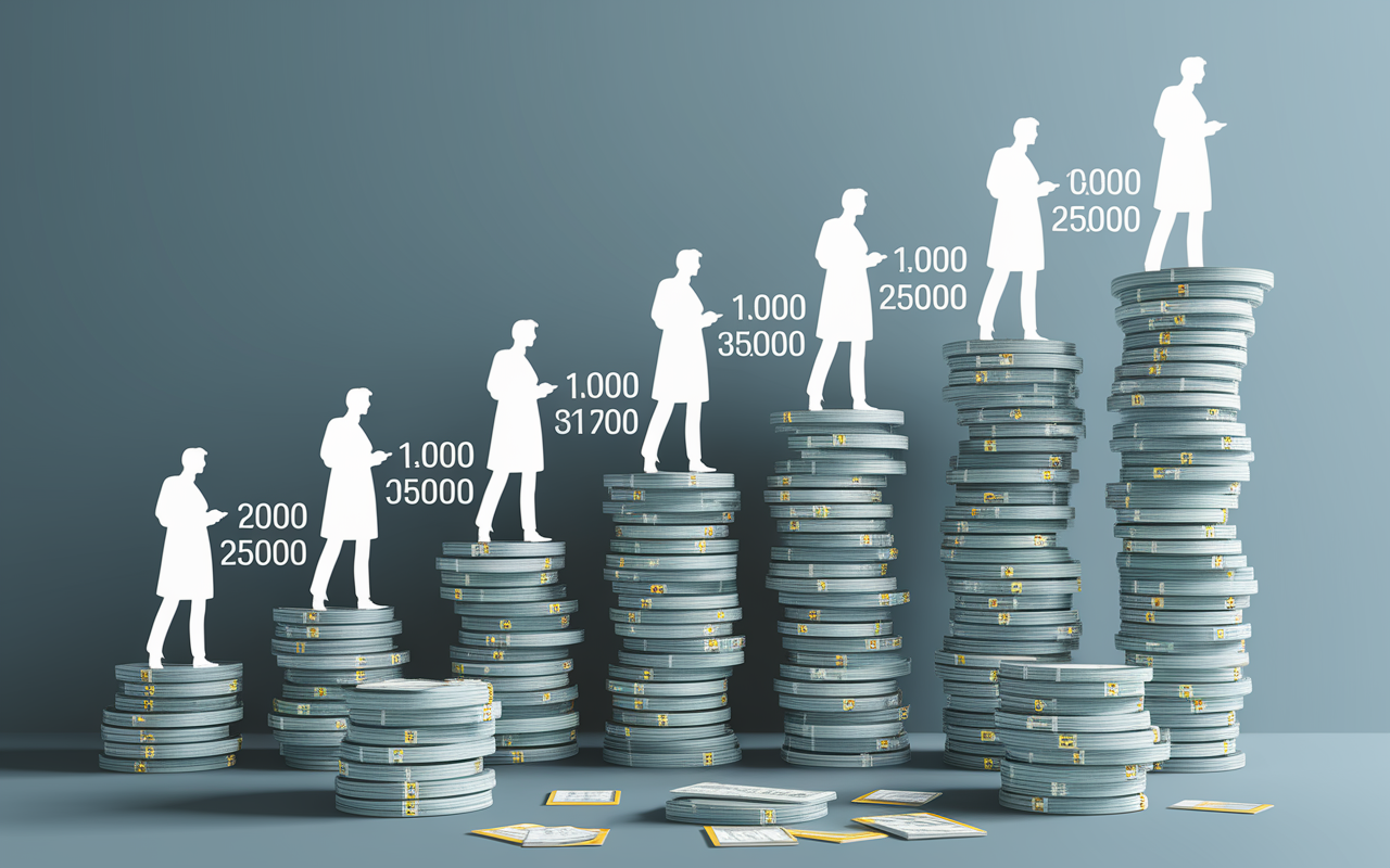 radiologue salaire tableau chiffres médical