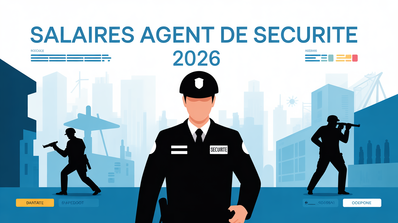 salaire agent de sécurité batiments et barres graphiques