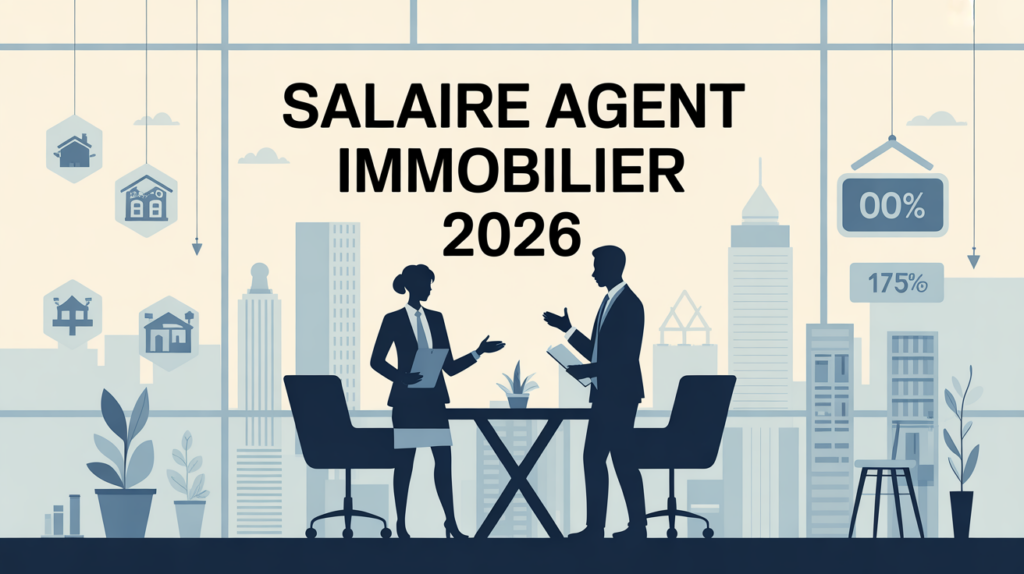 salaire des agents immobiliers bureau illustration