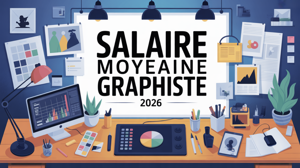 illustration salaire graphiste moderne 2026