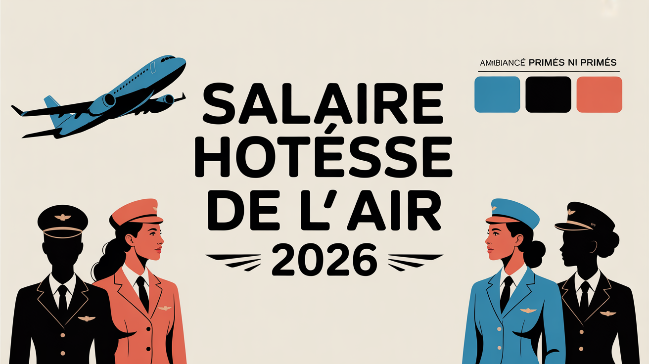 infographie salaire hotesse de l'air 2026 moderne