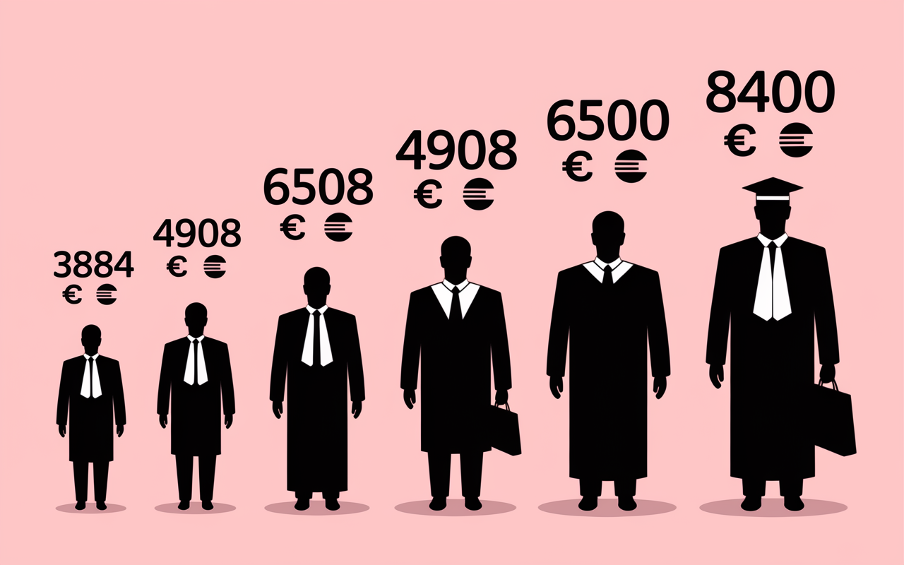 salaire juge france tableau grades