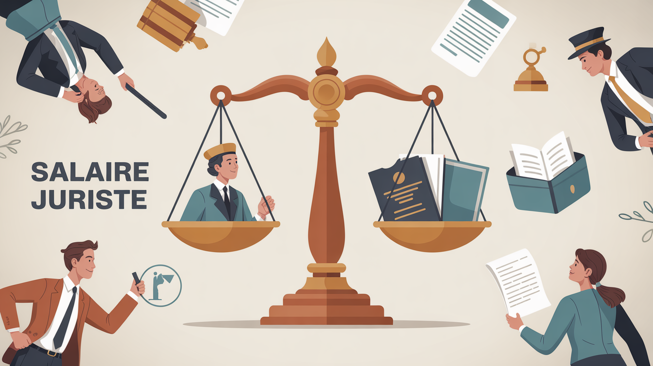 balance justice et personnages, salaire juriste