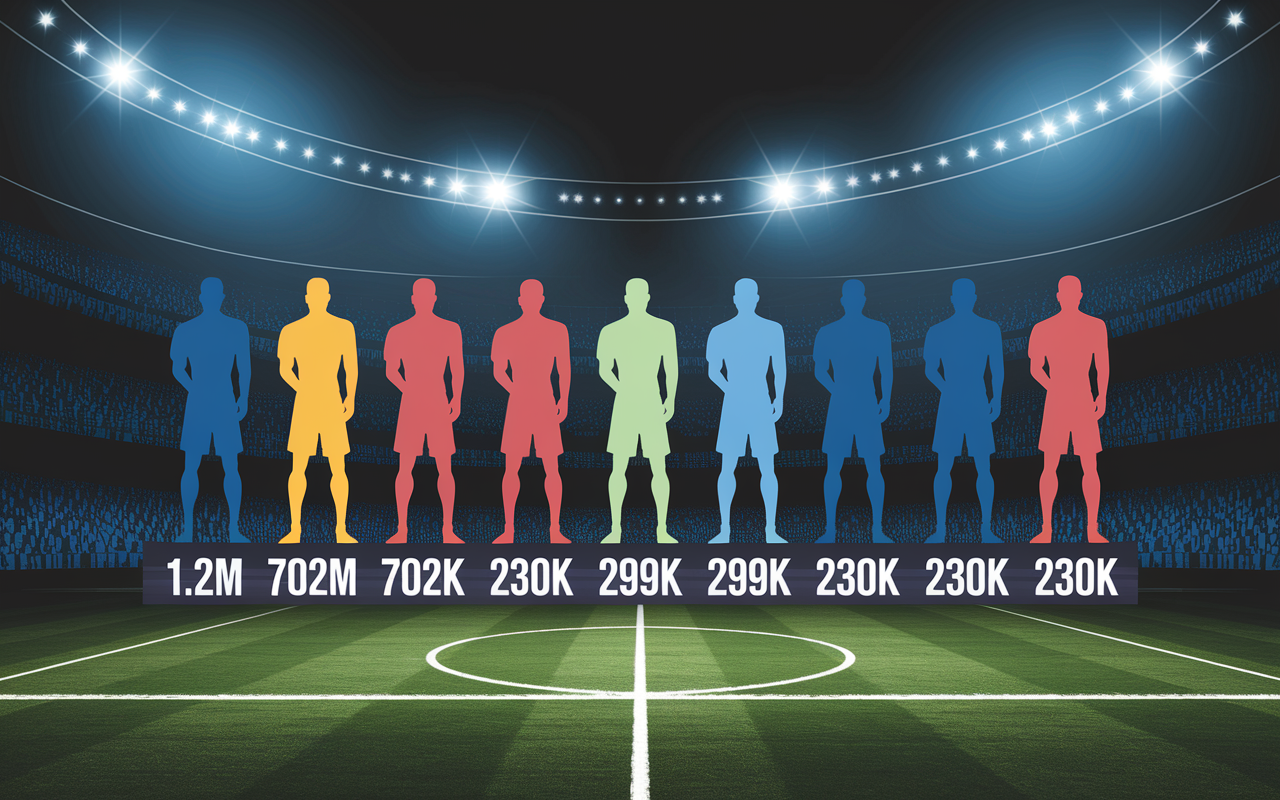 comparaison salaire lamine yamal avec autres joueurs