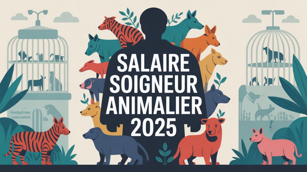 soigneur animalier salaire illustration stylisee