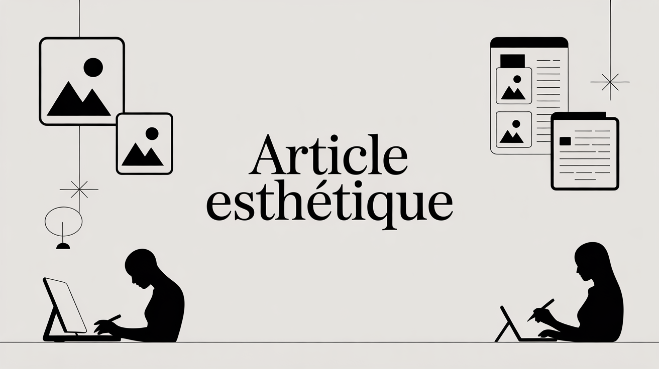 beau article pour blog minimaliste silhouettes ordinateur
