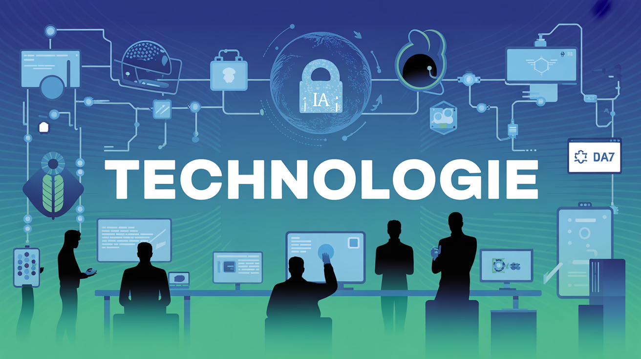 blog technologie scène moderne silhouettes gadgets