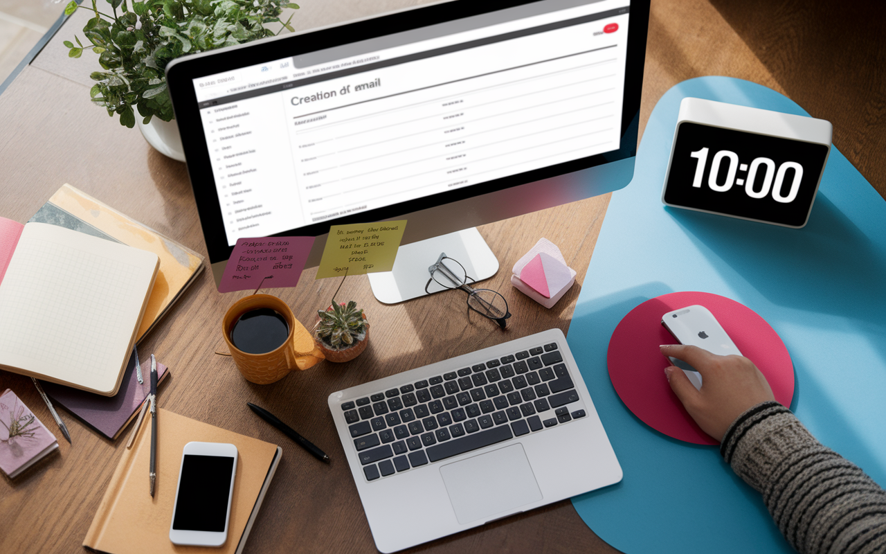 Vue dessus espace pour lancer une newsletter