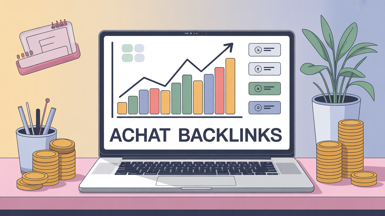 Achat backlinks graphique ordinateur pièces icônes montée