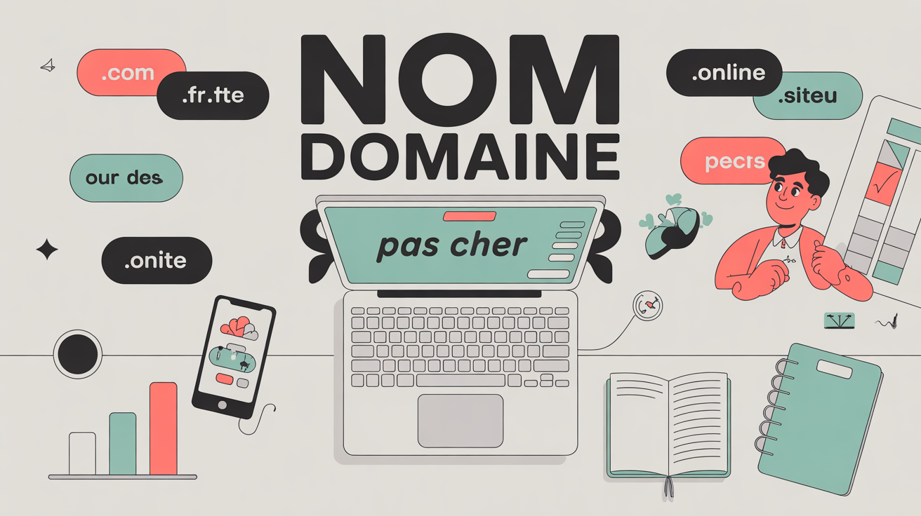 visuel acheter nom de domaine pas cher bureau extensions prix