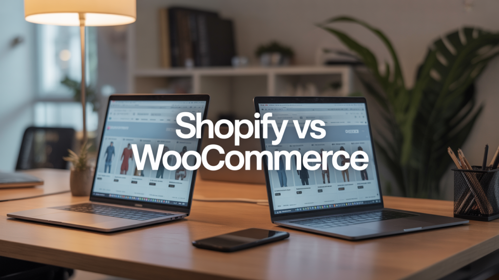 Image bureau moderne shopify vs woocommerce