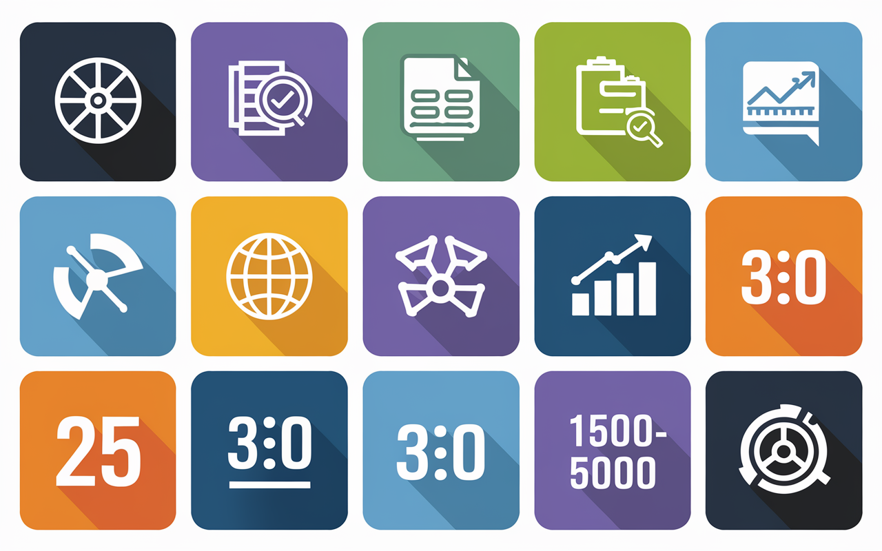 Services agence de communication SEO sous forme d’icônes