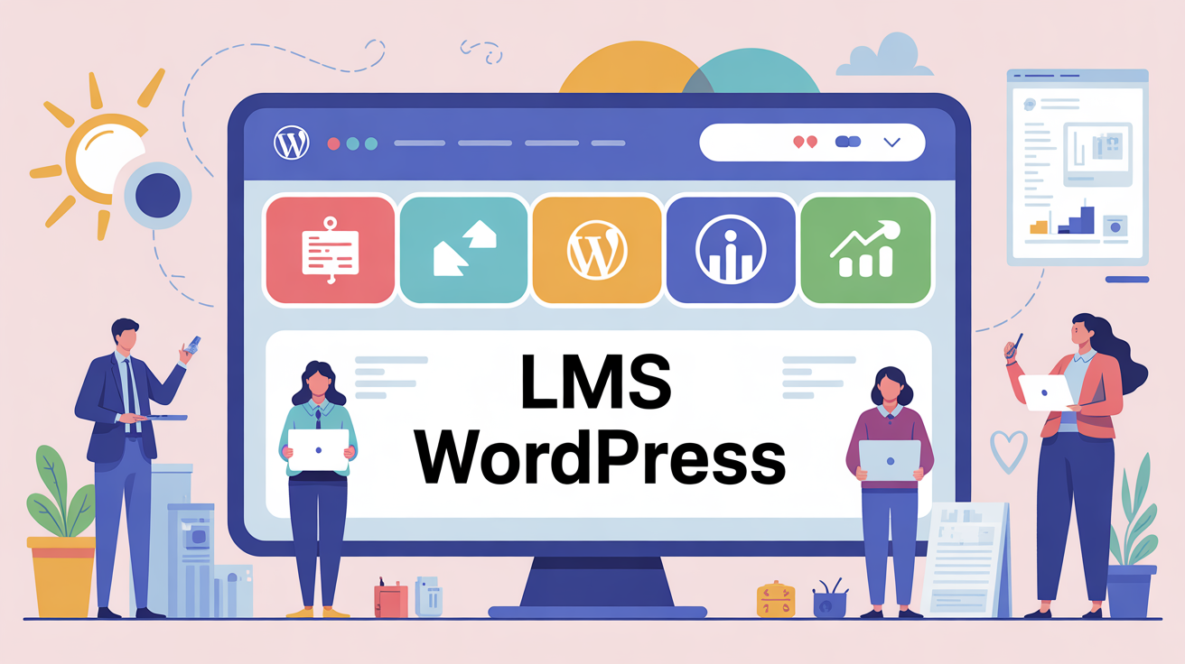 interface lms wordpress learndash illustration