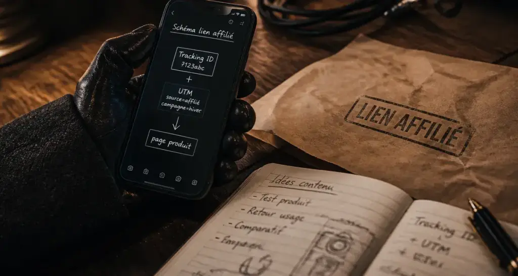 lien d affiliation : schéma technique sur smartphone