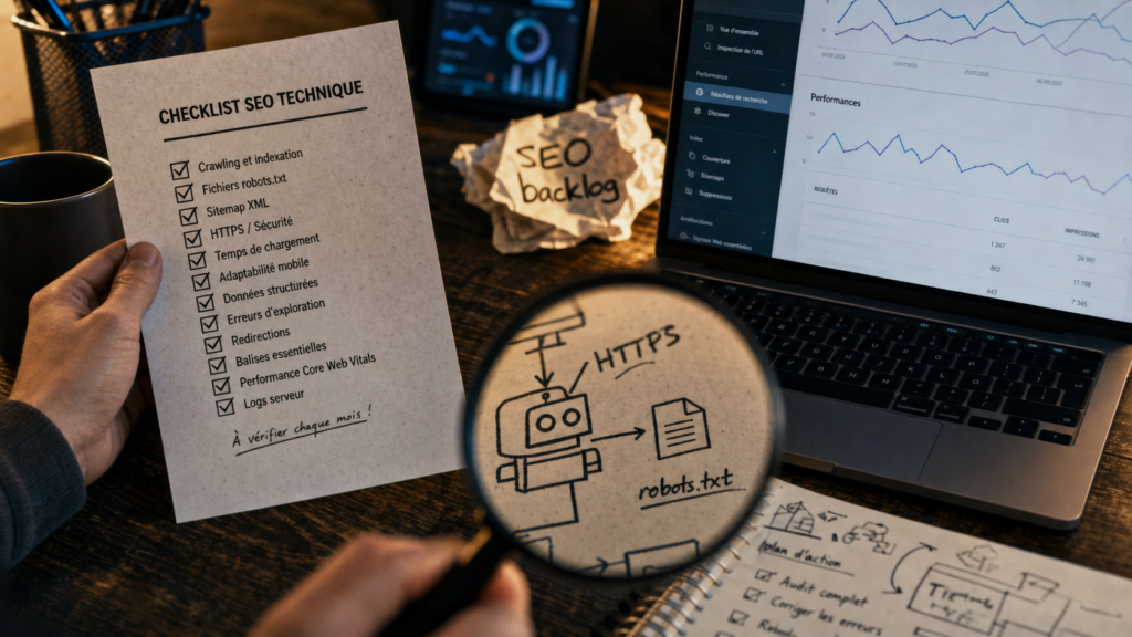 Check list seo pour audit SEO 2025, Google Search Console et HTTPS/robots.txt