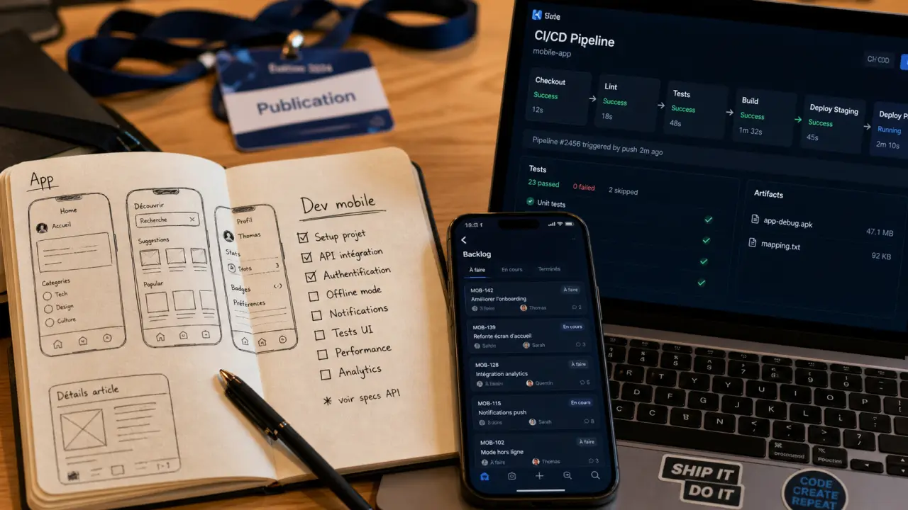 Développeur application mobile : freelance, agence ou plateforme sur un bureau