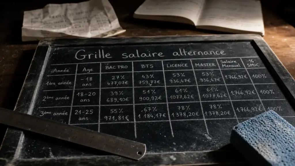 Grille de salaire alternance 2026 : seuils par âge