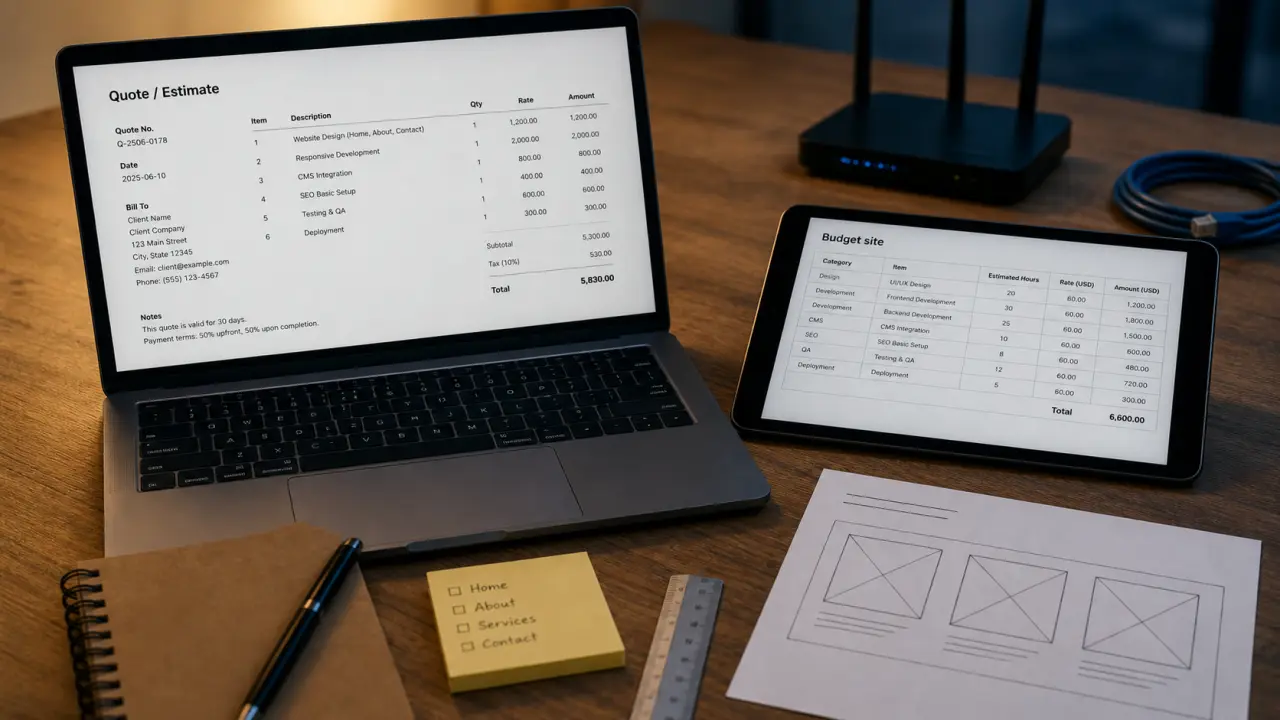 Combien coûte un site internet : budget selon type, solution et frais récurrents