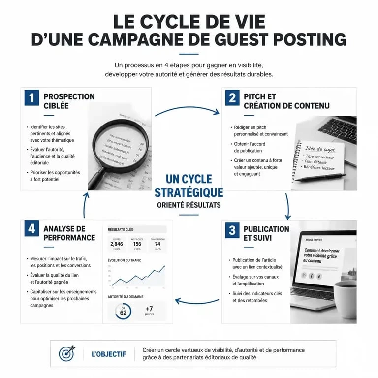 Processus stratégique du guest posting pour le SEO