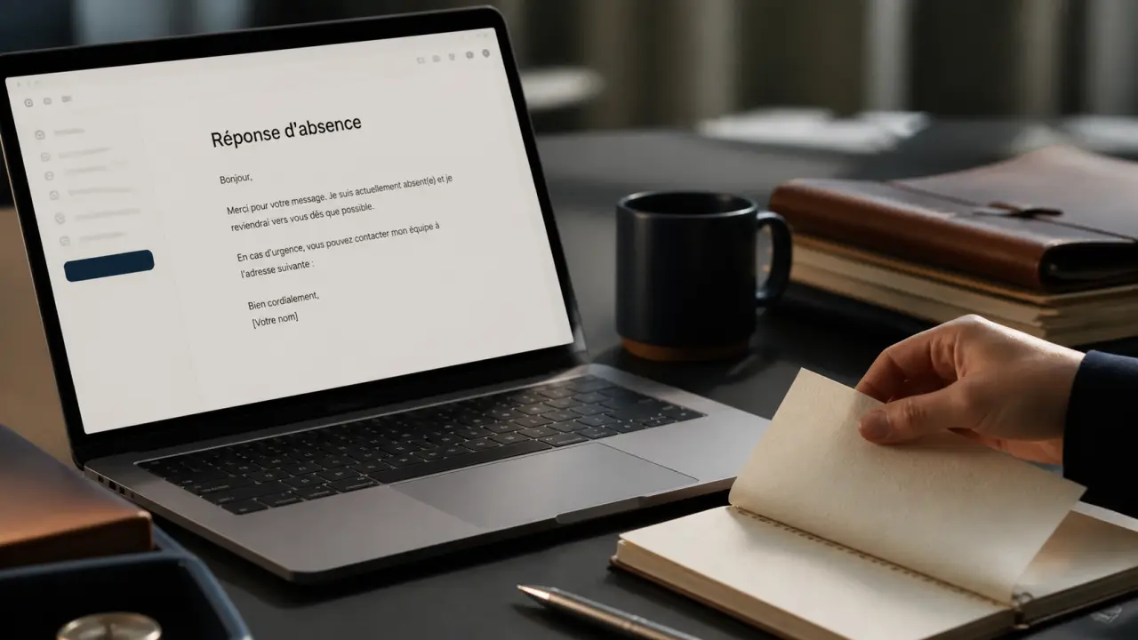 Message absence travail : modèle de réponse prêt à envoyer