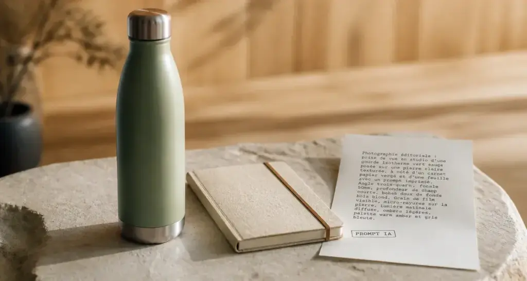 Gourde isotherme studio — generateur image intelligence artificielle en ligne
